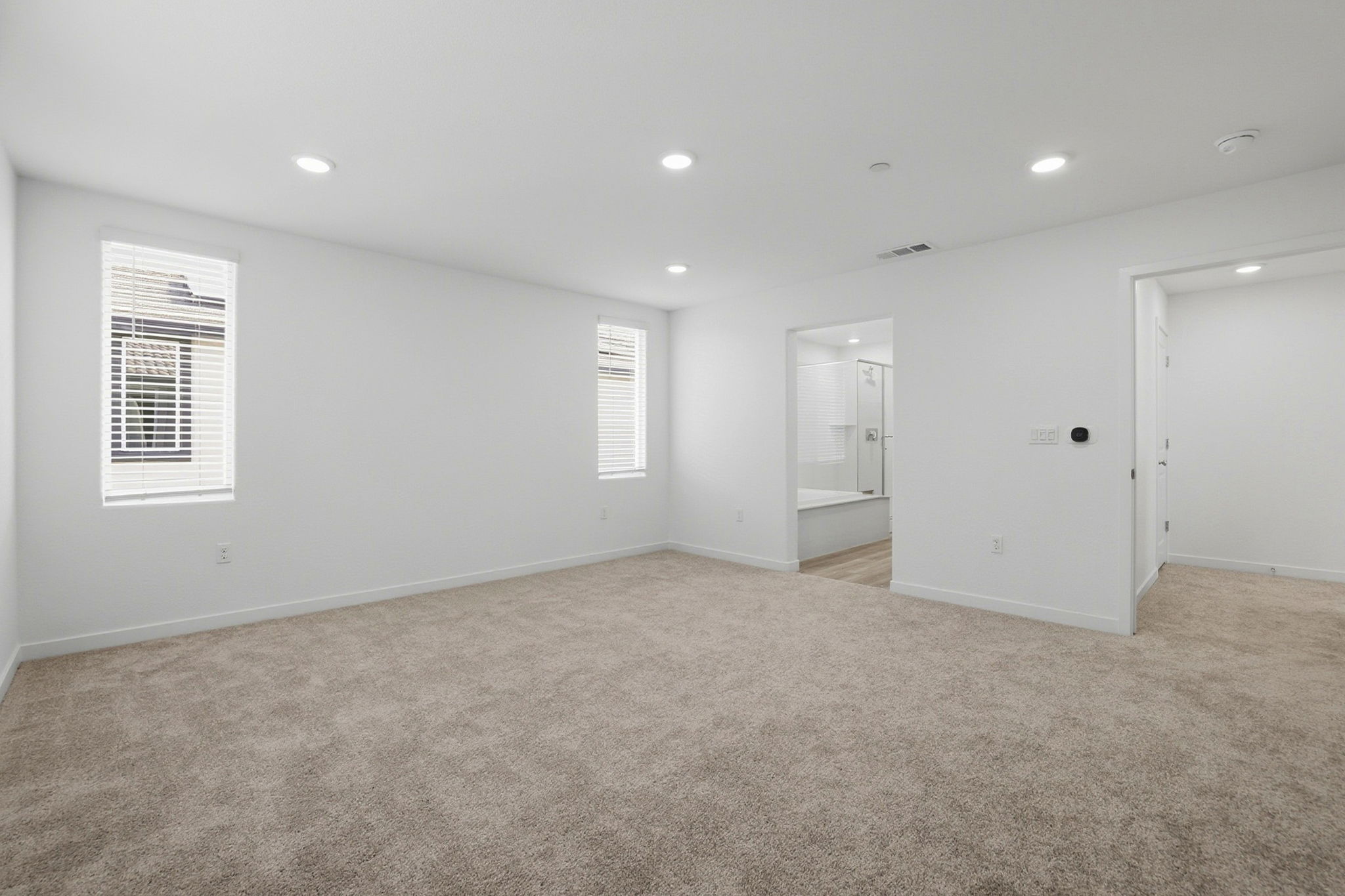 A room with white walls.