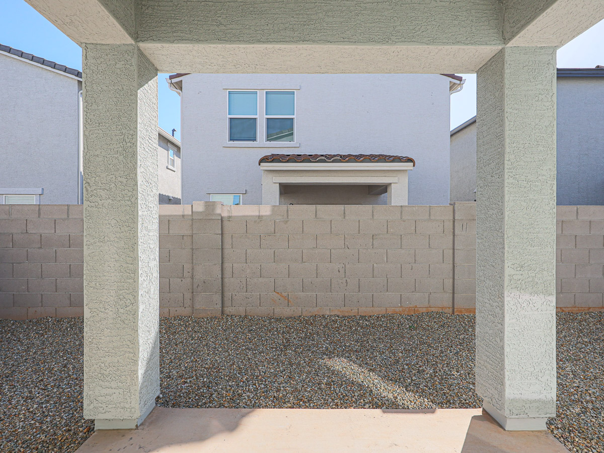 A building with a stone wall.