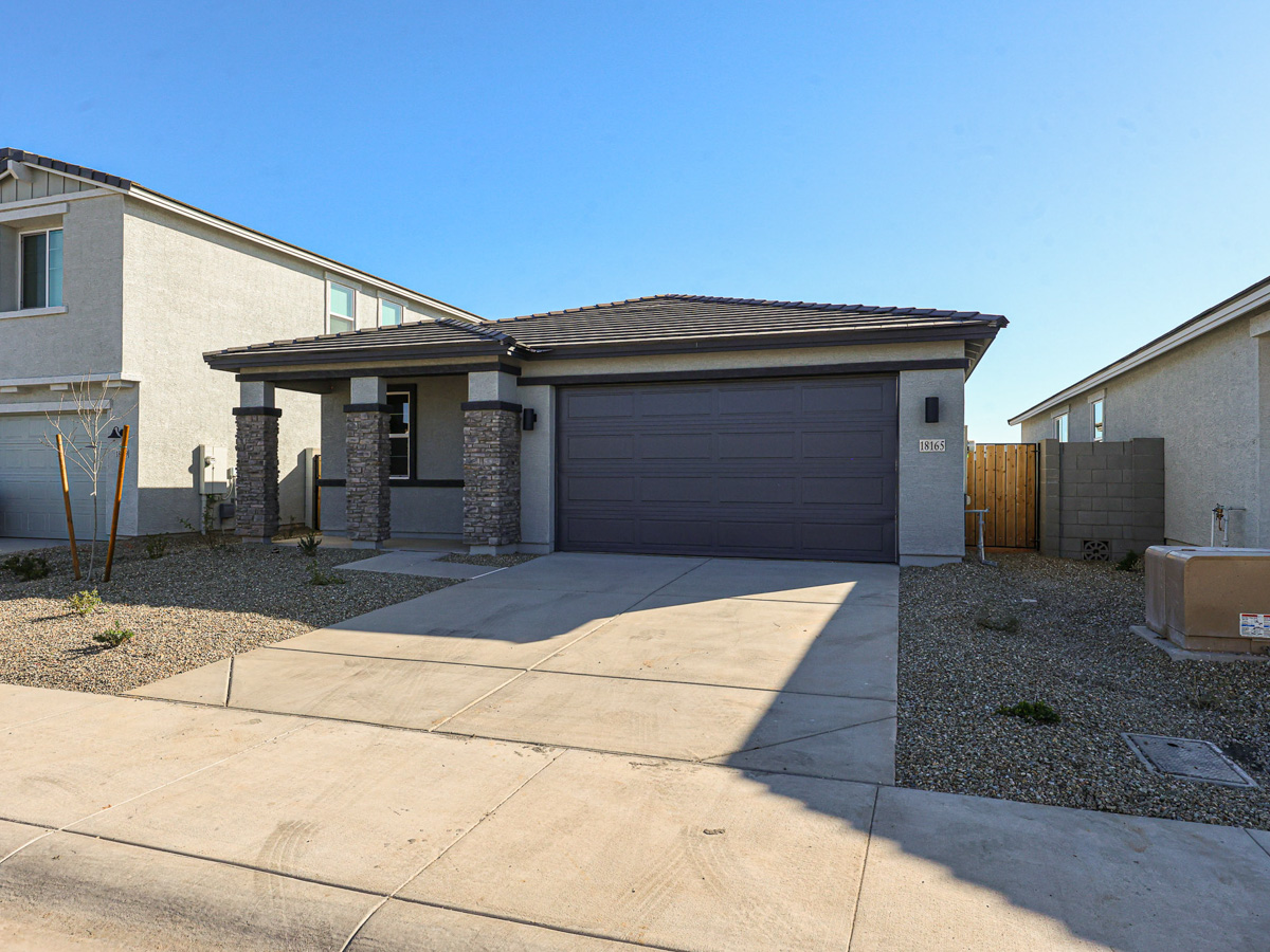 A garage with a garage.