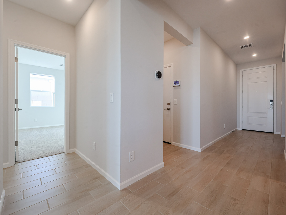 A room with white walls.