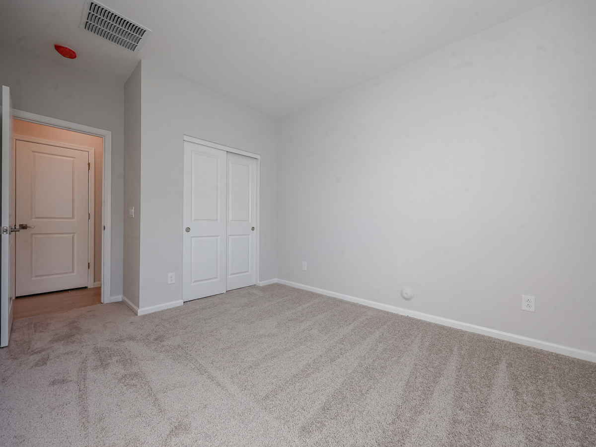 A room with white doors.