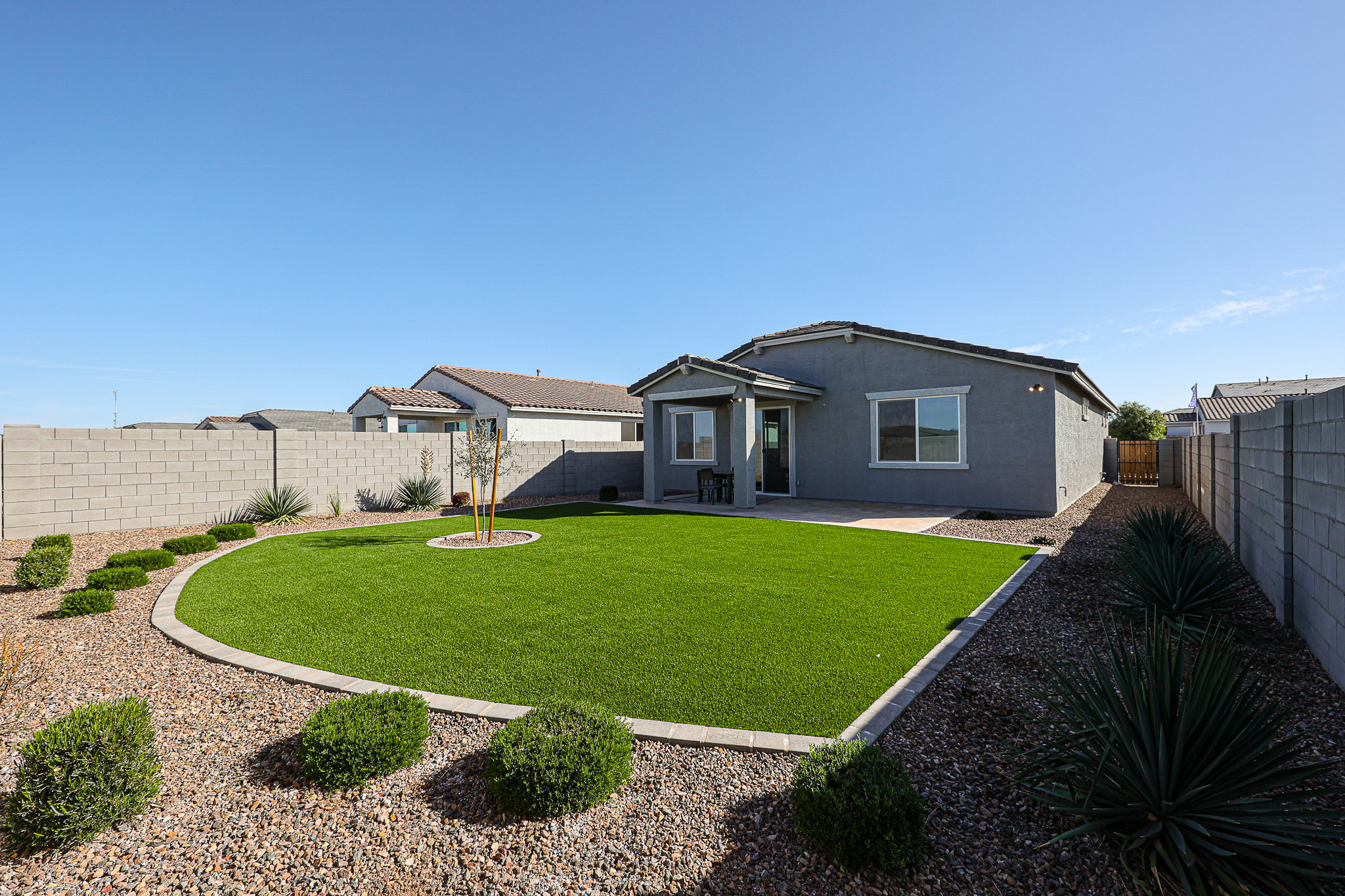 A house with a large yard.