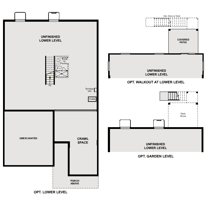 Diagram, engineering drawing. Cumberland Floorplan, Basement Options