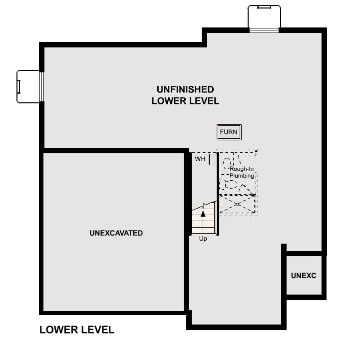Diagram. Powell Floorplan, Standard Basement