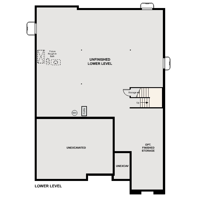 Diagram. Joshua Floorplan, Standard Basement