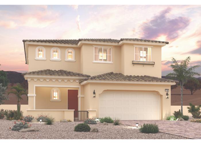 A house with a garage.