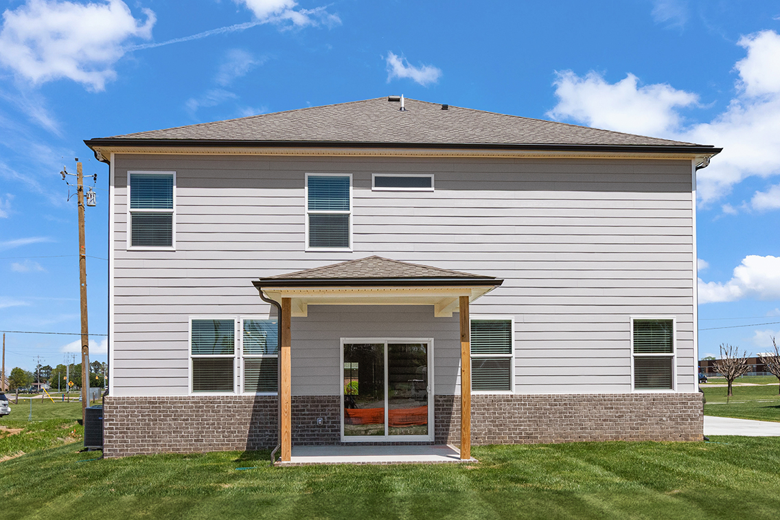A house with a garage.