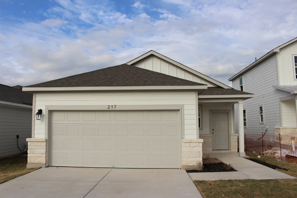 A garage with a garage.