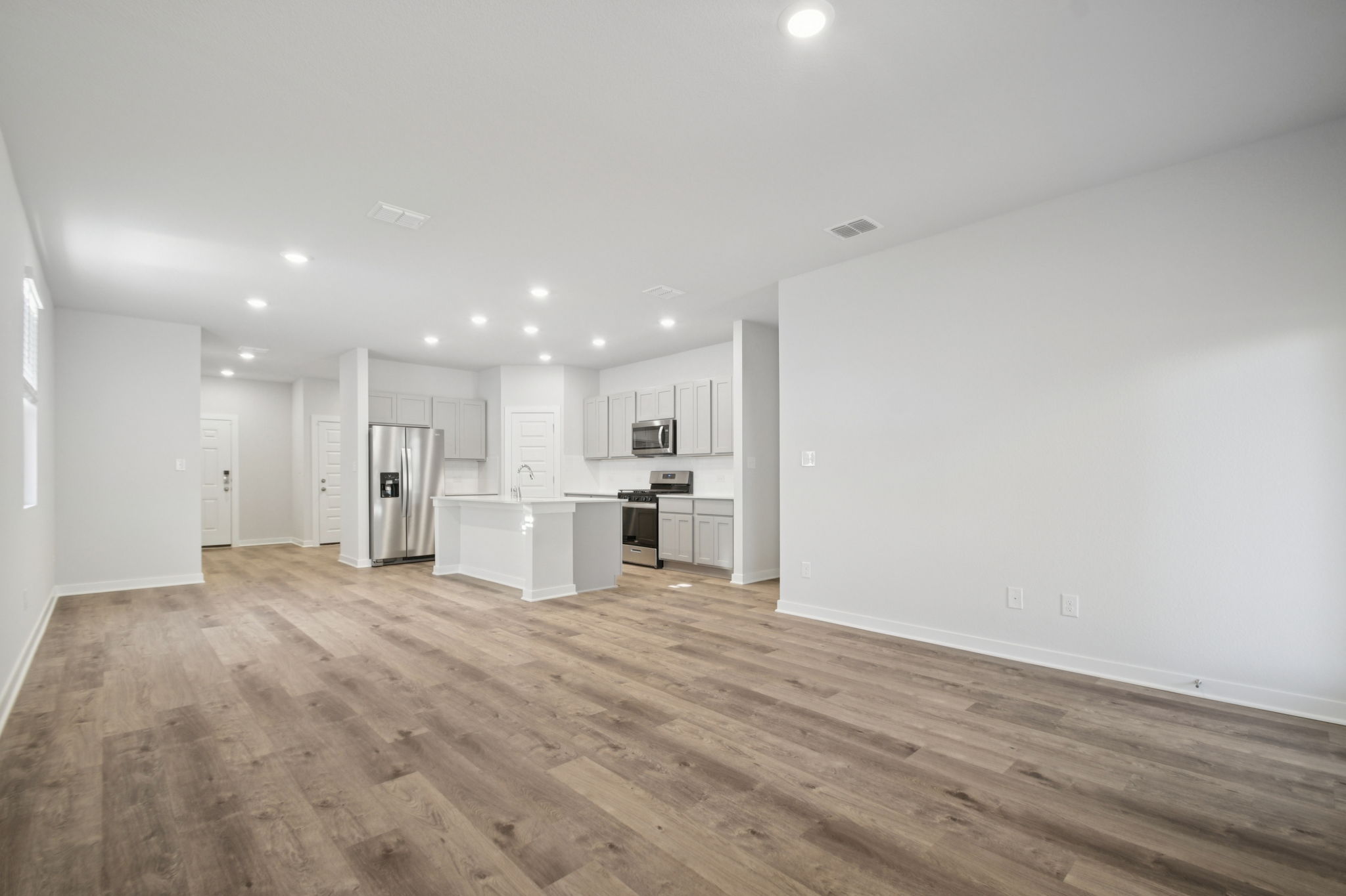 A large empty kitchen.