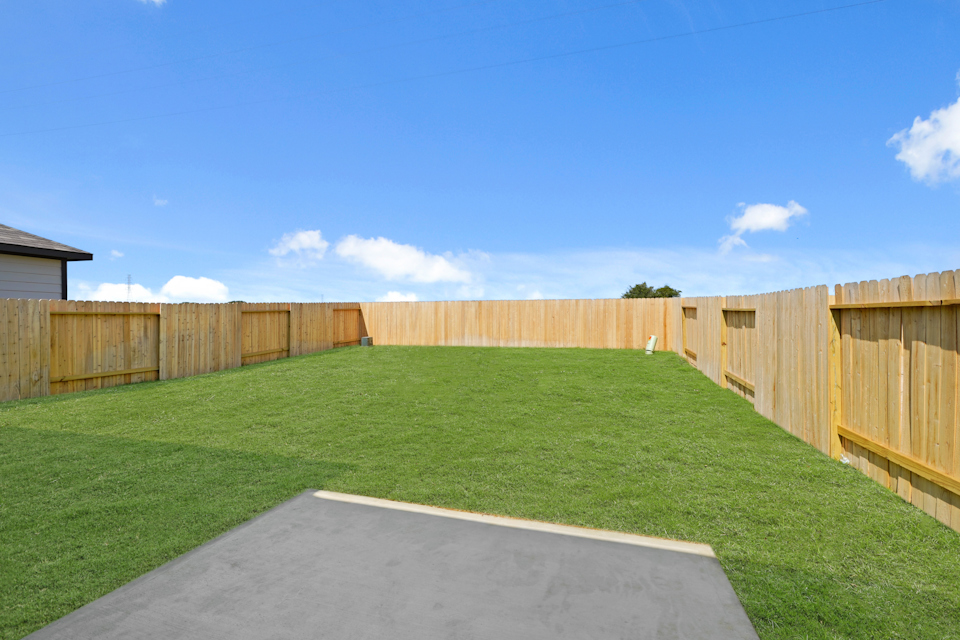 A fenced in yard.
