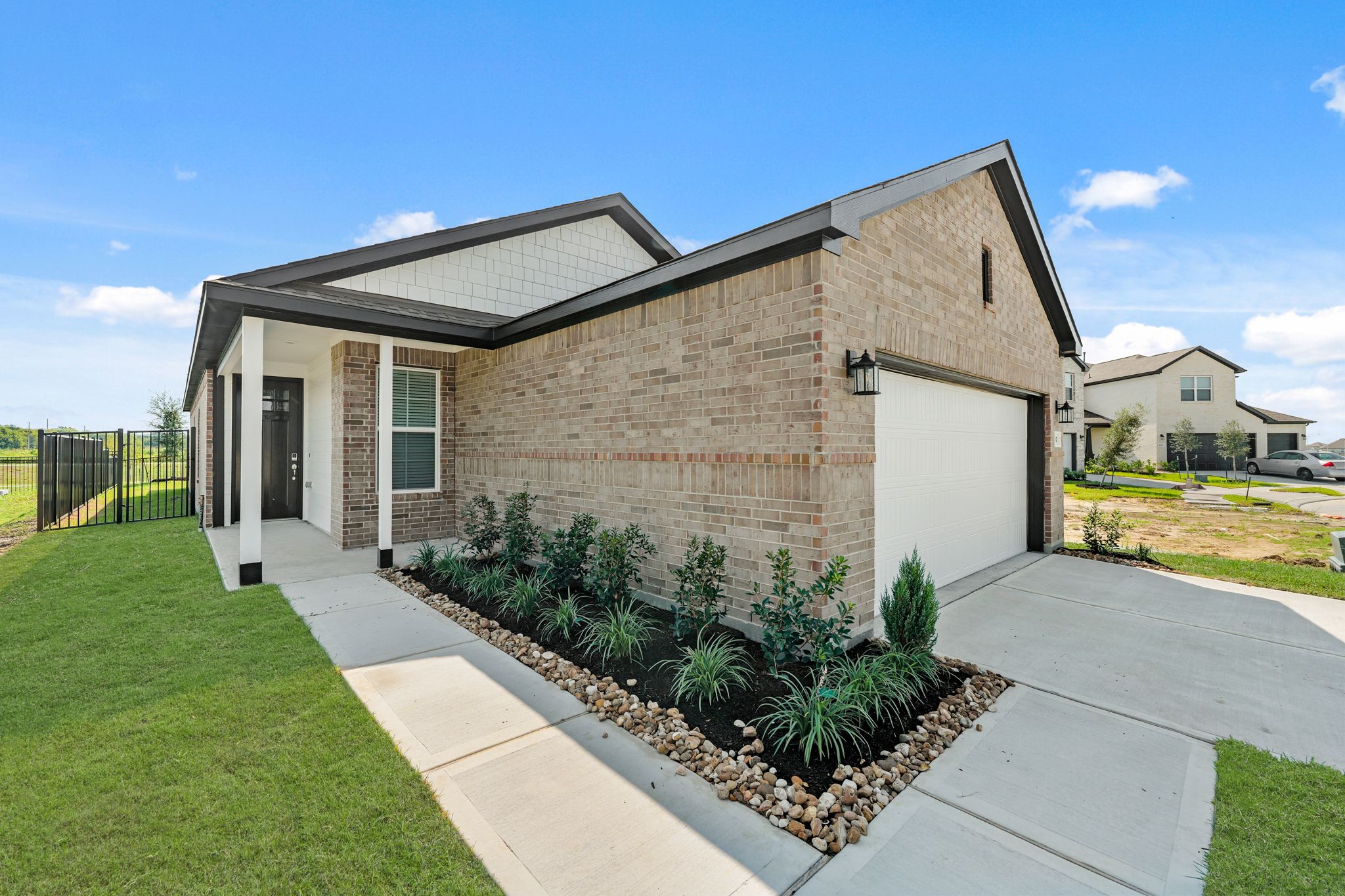 A small building with a small garden.