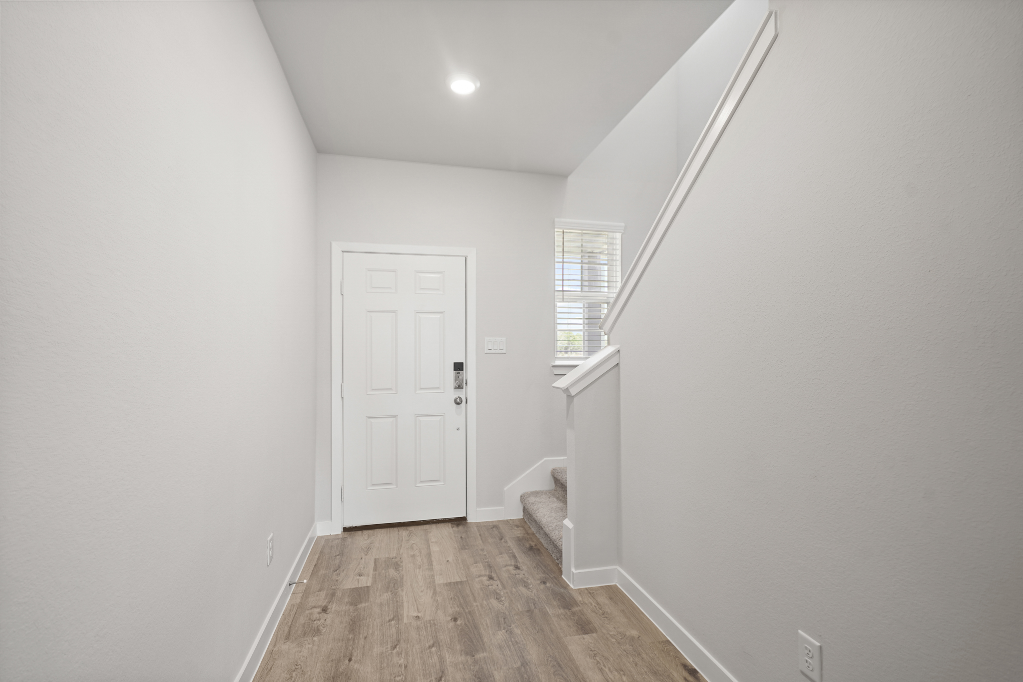 A room with white walls.