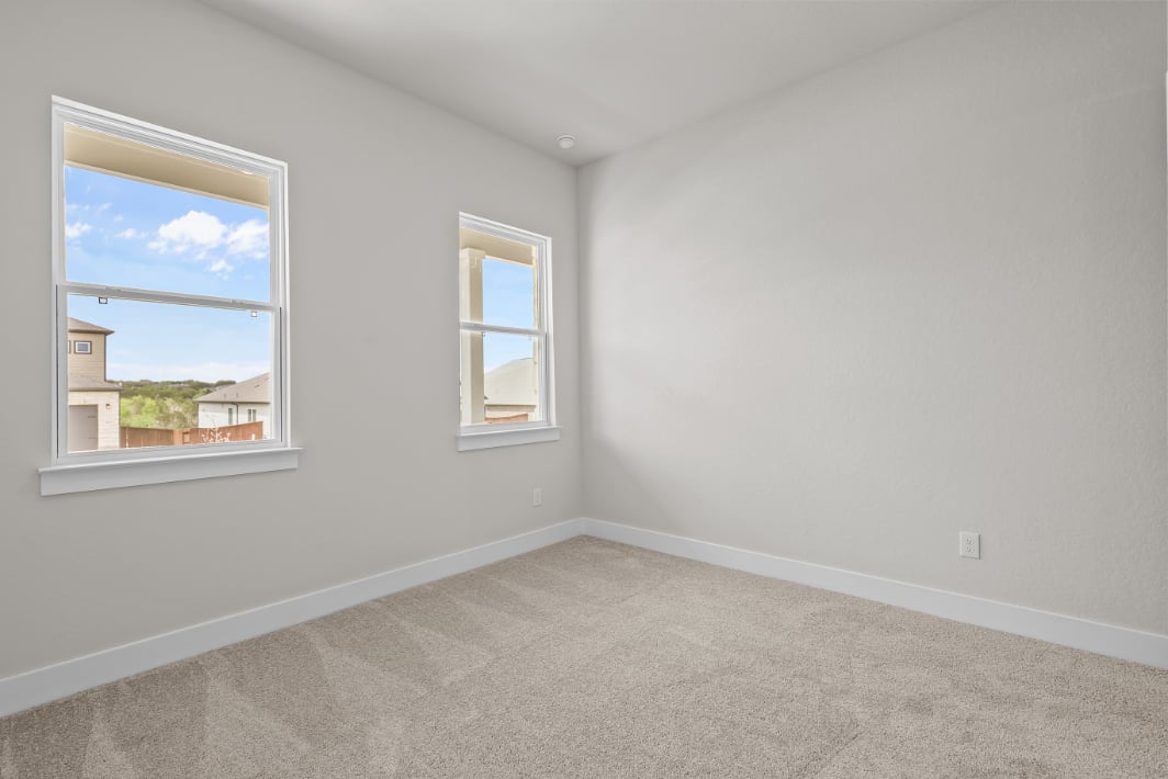 A room with windows.