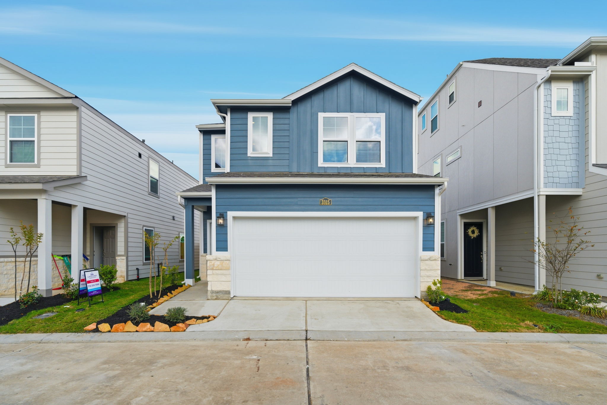 A row of houses.