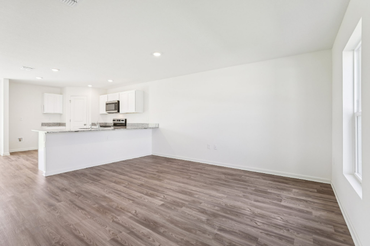A large empty kitchen.