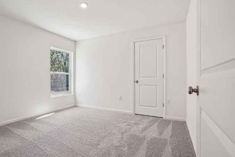 A room with white doors.