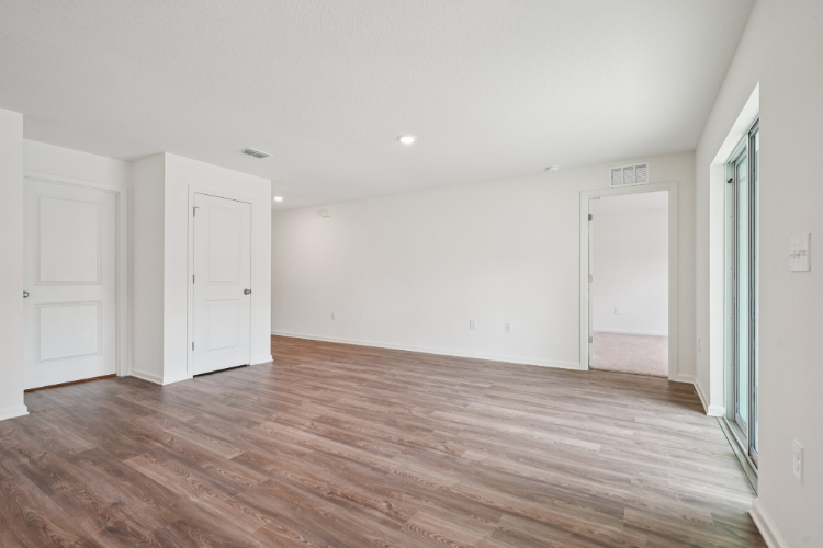A room with white doors.