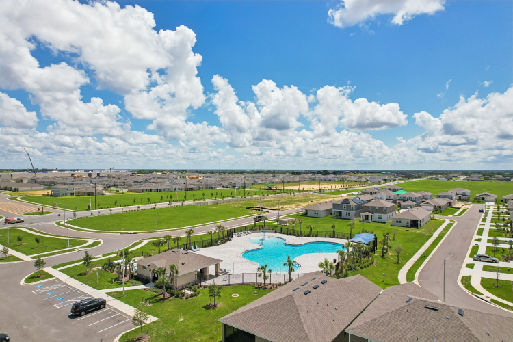 A large swimming pool.
